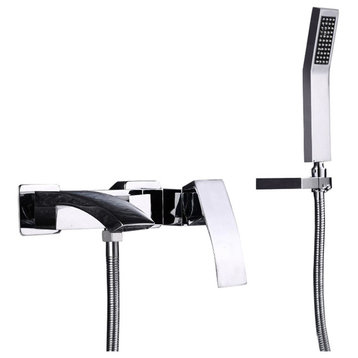 Napoli Deluxe Brass Chrome Waterfall Bath and Shower Faucet