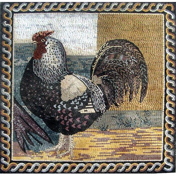 Mosaic Kitchen Backsplash-Royal Rooster, 31"x31"