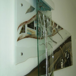Original paintings on glass - Mixed Media Art