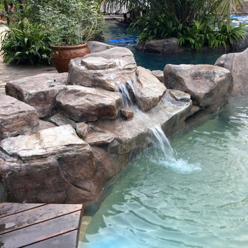 RicoRock Texas 2-Step Swimming Pool Waterfall Kit