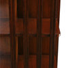 Bookcase English Regency Flame Mahogany Inlaid  Revolving 8-Sh
