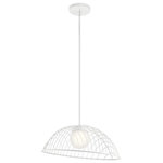Elan Lighting - Elan Lighting 84095WH Clevo - 24" 11W 1 LED Pendant - A beautiful interpretation of wire sculptures, theClevo 24" 11W 1 LED  White Satin Cased Op *UL Approved: YES Energy Star Qualified: n/a ADA Certified: n/a  *Number of Lights: Lamp: 1-*Wattage:11w LED bulb(s) *Bulb Included:Yes *Bulb Type:LED *Finish Type:White