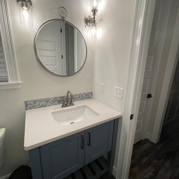 Guest Bathroom with Slate Blue Vanity