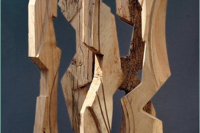 Sculptures abstraites  sur bois