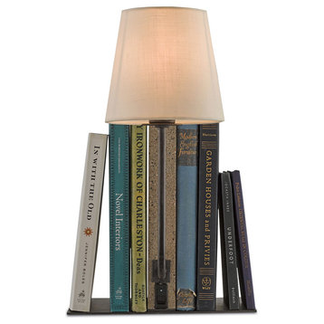 Oldknow Bookcase Lamp 1-Light, Polished Concrete/Aged Steel