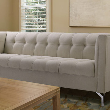Jackson Tuxedo Sofa, Sky Neutral