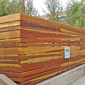 Redwood Fence--Front yard