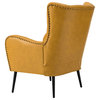 39" Comfy Living Room Armchair With Special Arms, Yellow