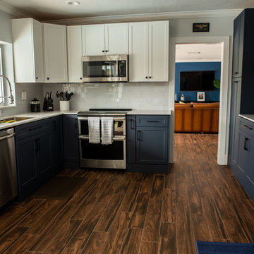 Contemporary Kitchen Update Done in a 2 Tone Color
