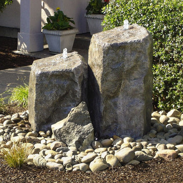 Tall Watershed Double Handcrafted Bubbling Rock Fountain Kit