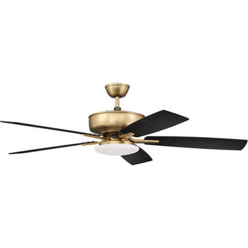 Craftmade P1125-52 Pro Plus 52" 5 Blade LED Indoor Ceiling Fan - Satin Brass /