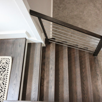 Project #72 | Modern Staircase with Horizontal Steel Rod Railing