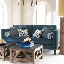 Blue green sofa