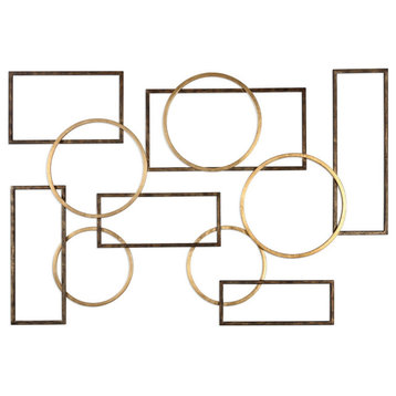 Uttermost Elias 60.25" Wall Art in Brushed Bronze/Gold Leaf