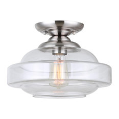 Canarm Chicago 1 Bulb Flushmount IFM459B13BN, Brushed Nickel
