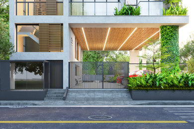 Inspiration for a modern exterior home remodel in Other