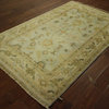 New Arrival Baby Blue Oushak 4'x6' Hand Knotted Wool Turkish Geometric Rug H5609