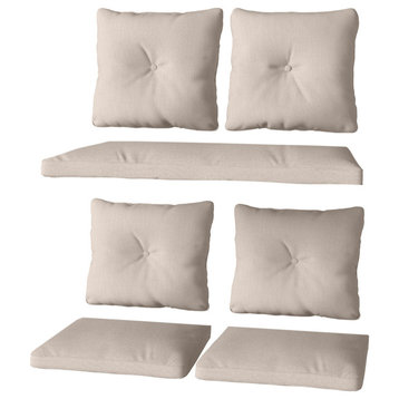 7pc Replacement Cushion Set, Warm White