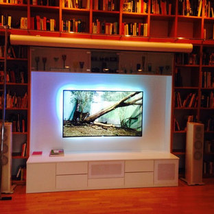 Home theater - contemporary home theater idea in Cologne