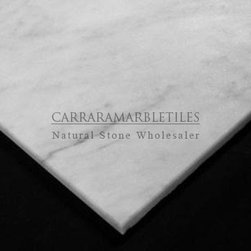 Honed White Carrara Marble Italian Bianco Carrera 12x12 Tile - Products