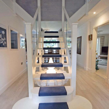 New Staircase | White & Glass | Bodmin