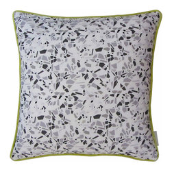 Markless Design - Terrazzo Print Cushion, Black and Grey - Scatter Cushions