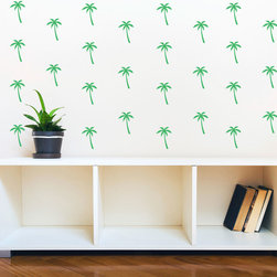 Tiny Palm Trees Pattern Decals - Wall Decals