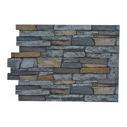 143-36-BRECKENRIDGE DEEP WIDE STACKED DESIGN WALL PANEL - 36"H - Wall Panels