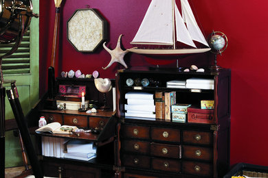 Inspiration for a rustic home office remodel in Los Angeles