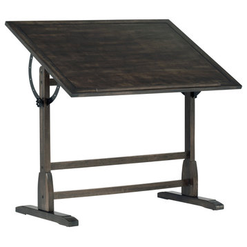 SD Studio Designs Vintage Wood Drafting Table - Distressed Black