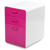 West 18th File Cabinet, White/Pink