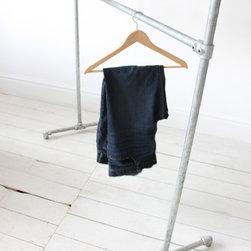 Patrick Galvanised Steel Pipe Freestanding Double Clothes Rail/Rack - Clothes Racks