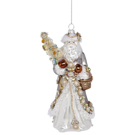 XMAS GREETINGS SANTA ORN 8inches