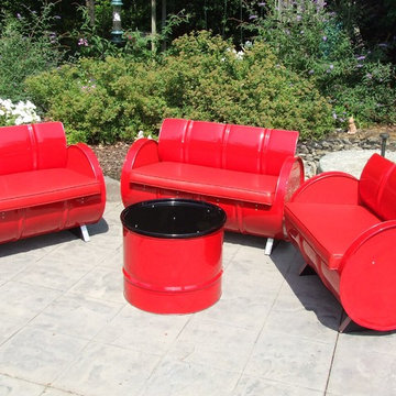 Very Red 4 Piece Seating Group