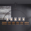Uttermost Atwood 5-Light Traditional Steel Linear Chandelier in Weathered Bronze