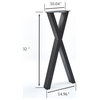 X-Type Furniture Metal Table Leg for DIY Set of 2