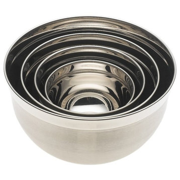 Deep Professional Heavy Duty Stainless Steel Mixing Bowls, Set of 4