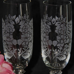 Floral champagne flutes - Products