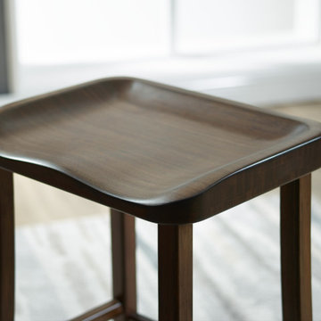 Tulip Counter Height Stool, Black Walnut