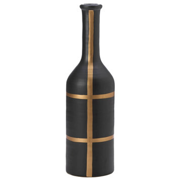 Iberia Black/Gold Vase