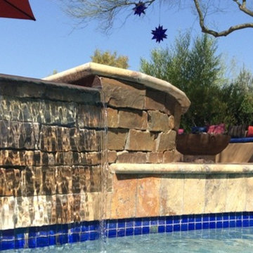Lightstreams Royal Blue Waterline Tile & Peacock BBQ