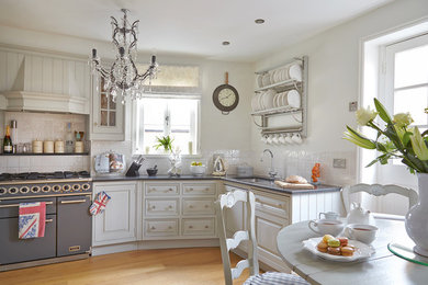 Shabby-chic style kitchen in Wiltshire.