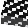 Resin, Set of 2 10/12" Diagonal Square Boxes, Wt/Black
