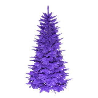 6.5 Ft. Spooky Purple Pvc Tree, No Lights - Christmas Trees - By Almo 