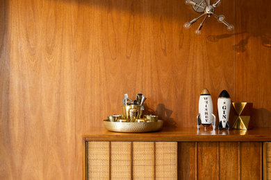 Inspiration for a 1950s home bar remodel in Denver