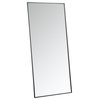 Elegant Decor Eternity 60" x 30" Contemporary Metal Frame Mirror in Black