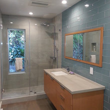 grey bathroom tile