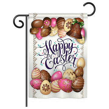 Sweet Chocolate Easter, Seasonal Easter Vertical Garden Flag 13"x18.5"