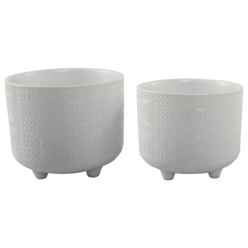 Set Of 2  Hiero Footed Planter