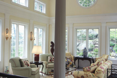 Inspiration for a transitional living room remodel in Austin